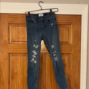 Abercrombie Kids Blue Skinny Jeans with Embellishments
